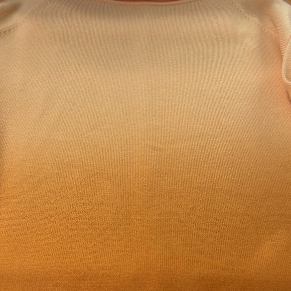 Casual Corner Annex Ombré Peachy Orange to Orange Boatneck 3/4 Sleeve Sweater L - Picture 6 of 6